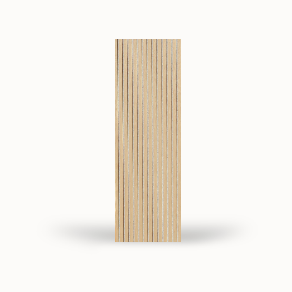 Natural oak acoustic slat panel