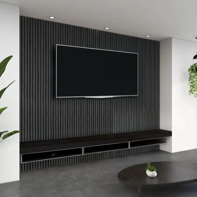 Ash Grey - Acoustic slat wood wall panels